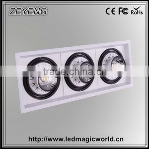 2015 Unique Design Full Set 20W*3pcs Triple Three Heads Led Cob Grille Downlight, Ceiling Decorative Spotlight thumbnail-1