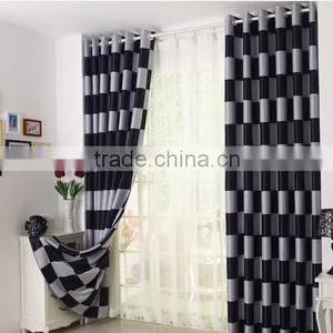 White Black Checks Pattern Very Cheap Curtains Window Curtains thumbnail-1
