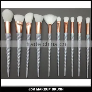 Beauty Cosmetic Brush Set of 10 Customize Unicorn Shape Makeup Brushes thumbnail-2