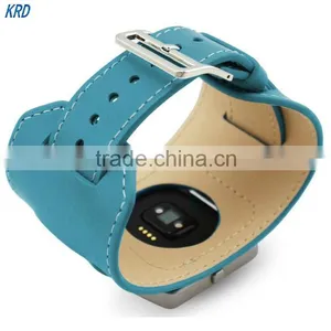 High Quality Cuff Bracelet Watchband Leather Strap For Fitbit Blaze Smart Watch thumbnail-4