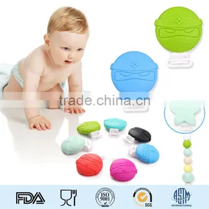 BPA Free Cute Baby Soft Silicone Pacifier Chain for Baby Teething thumbnail-2