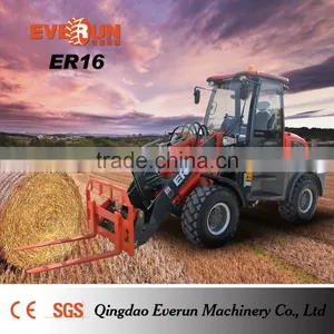 Everun Bramd New 1.6 Ton Front Wheel Loader With Pallet Forks thumbnail-1