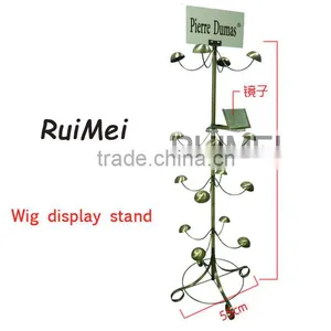 Customized Floor Standing Metal 4-Layer Spinning Display Stand for Wig thumbnail-1