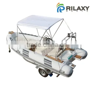Rigid Inflatable Fiberglass Pontoon Boat thumbnail-3