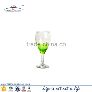 Wholesale Hand Made Hot Selling Green Color Wine Glass Goblets thumbnail-1
