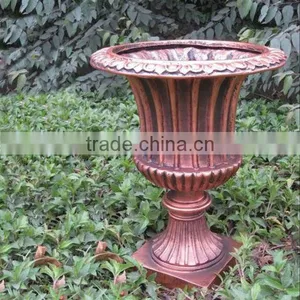 Classical Polyresin Bronze Outdoor Pots Flower Planter thumbnail-2