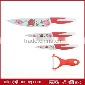 3pcs Non Stick Color Kitchen Knife+ceramic Peeler With EVA Box thumbnail-2