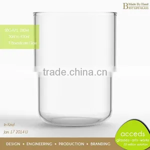 Mouthblown Pyrex Glass Tumbler With Round Bottom thumbnail-2