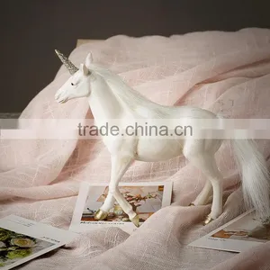 Pure White Decorative 3D Resin Unicorn Figurine thumbnail-2