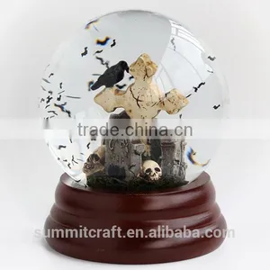 New Design Resin Cross Halloween Snow Globe Custom Snowball thumbnail-1