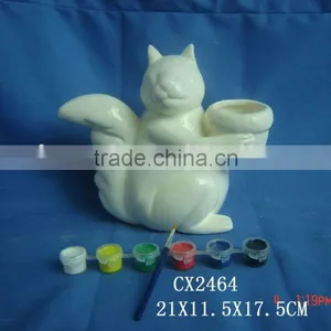 Ceramic Squirrel Diy Money Bank thumbnail-1