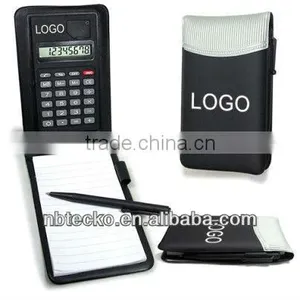 Leather Notebook Calculator With Pen thumbnail-1