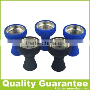 Hot Selling Silicone Hookah Bowl New Funnel Stainless Iron Bowl thumbnail-6