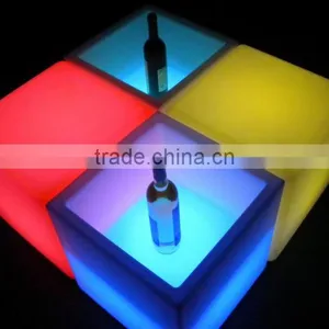 CE Rohs SGS Approval Decorative Different Size 16 Colors Rechargeable Lighting Plastic LED Cube thumbnail-3