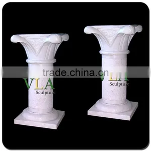Natural White Decorative Marble Pedestal VP-044 thumbnail-1