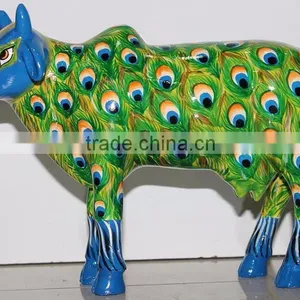 Beautiful Painting on Resin Designer Cow thumbnail-1