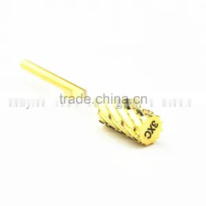 XXX Course Total Length 40MM Shank Diameter Barrel Ball Golden Carbide Burr for Nail HUAXING JIANGYIN thumbnail-1