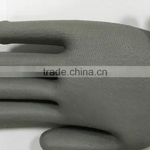 DDSAFETY2016 Hot Sale Pu Glove Grey PU Coated On Palm Nylon With CE Glove thumbnail-3