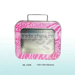Mini Square Tin Wirh Iron Line Handle thumbnail-1