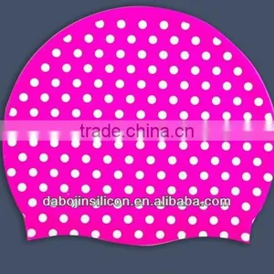 2014 Fashion Colors Printed Silicone Swimming Caps, Promotion Swim Cap, Kids Swim Cap thumbnail-3