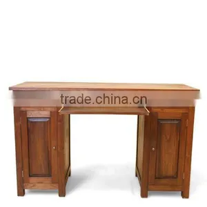Computer Desk Solid Teak Wood thumbnail-1