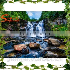 China Manufacturer Park Wholesale Waterfall Outdoor Design Artificial Waterfall Fountain thumbnail-2