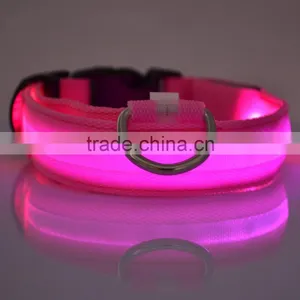 6 Colors S M L L Size LED Light Up Dog Pet Night Safety Bright Flashing Adjustable Nylon Collar thumbnail-5
