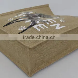 PP Laminated Jute Tote Bag With Canvas Pocket & With Jute Handle thumbnail-4