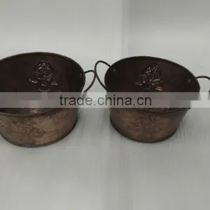 Metal Artifical Cheap Metal Flower Pot Holiday Discount US Qualified WZ15036-41 thumbnail-1