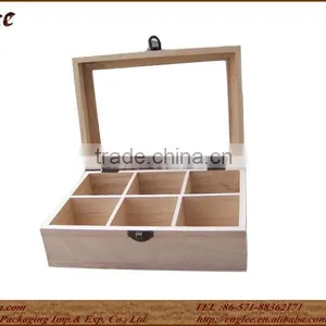 Tea Wooden Box Coffee Wooden Box With Six Compartments thumbnail-1