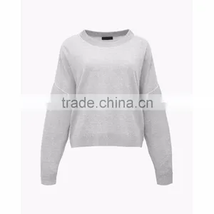 Pullover Women Fashion Long Sleeve Drop Shoulder Sweater Shirts Without Hooded Fleece Sweater thumbnail-1