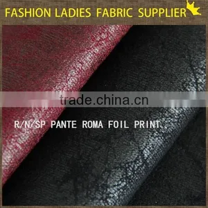New Fashion Foil Pante Roma for Trousers Wholesale Many Stocks Pante Roma Fabric thumbnail-6