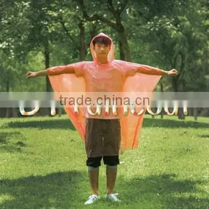 Promotion Logo Printed Disposable Plastic Rain Poncho Raincoat thumbnail-5