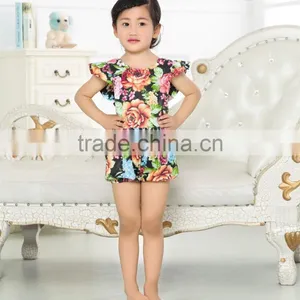 Bulk Wholesale Baby Clothes Kids Floral Bubble Romper thumbnail-1