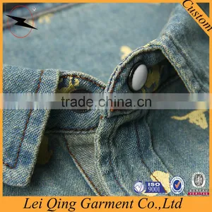 Casual Collar Denim Shirts for Men thumbnail-3