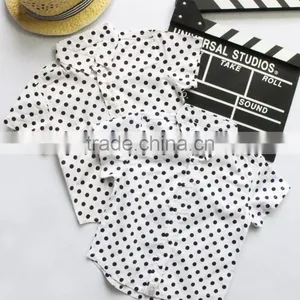 1-5 Years 2017 Wholesale Cotton Summer Dots Short-sleeves Kids Boys Shirts thumbnail-5