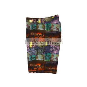Wholesale Jacquard Fabric Beach Shorts, 4 Way Stretch Boardshorts Custom thumbnail-4