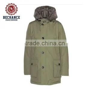 Long Padded Jacket With Faux Fur PQ141 thumbnail-1