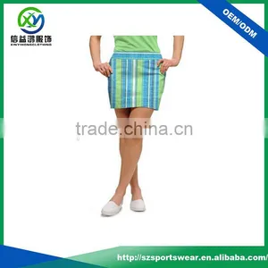 2017 Ladies Fashion Colorful Slim Fit Dry Fit Stretch Pattern Golf Skirts/golf Skorts thumbnail-1