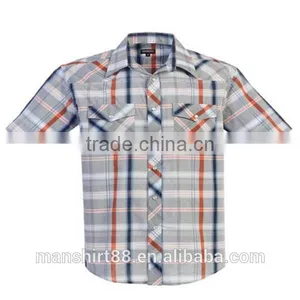 2016 New Wholesale Long Sleeve Snap Custom Mens Casual Dress Shirts thumbnail-2