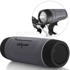 S1 Outdoor 4000mAh Power Bank Bicycle Portable Subwoofer Bass Speaker LED Light +Bike Mount+Carabine thumbnail-1