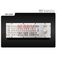 Waterproof IP65 Stainless Steel Metal Kiosk Keyboard With Trackball (KMY299B) thumbnail-1