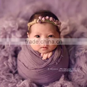 Newborn Cheesecloth Wrap Stretch Knit Warp Baby Cocoon Wrap Newborn Photography Props thumbnail-2
