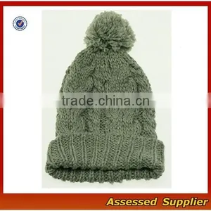 XJ01103/Men Fashion Beanie Knit Hat With Top Ball / Men Beane Knitting Hat thumbnail-1