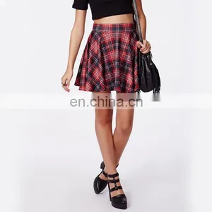 Red and Black Checked Cheer Leading Skirt thumbnail-6