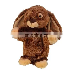Dark Brown Rabbit Plush Hand Puppet Bunny Puppet thumbnail-1