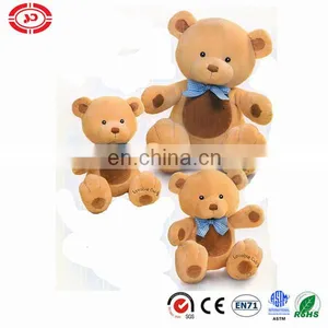 Cute Huggable Stuffed Soft Toy With Blue Ribbon Plush Teddy Bear thumbnail-1