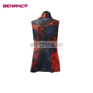 2017 Multi-color Mesh Print No-close Cardigan for Women thumbnail-3