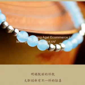 Fine Hand Chain Literature and Art Jewelry Hand Ornaments Ornament Pure Silver Natural Crystal European and American Min thumbnail-3