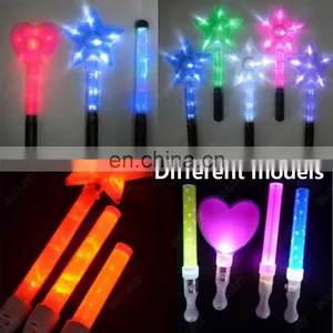 Custom Logo Printing Cheering Red Heart Shaped LED Party Glow Sticks thumbnail-1